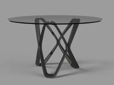 Tavolo fisso Bullas, Tavolino rotondo multiuso, Tavolo da pranzo con  struttura in metallo e ripiano in laminato, Cm 100xh75, Bianco